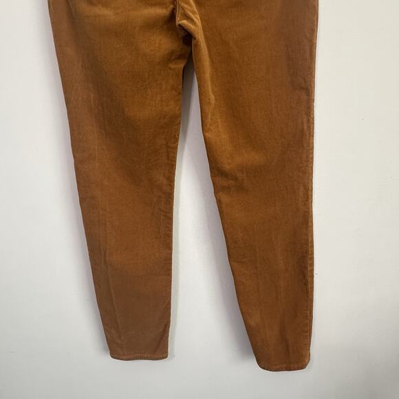 J Crew 9” High Rise Skinny Corduroy Pants 27 Button Fly Mustard Gold Stretch - Picture 6 of 10